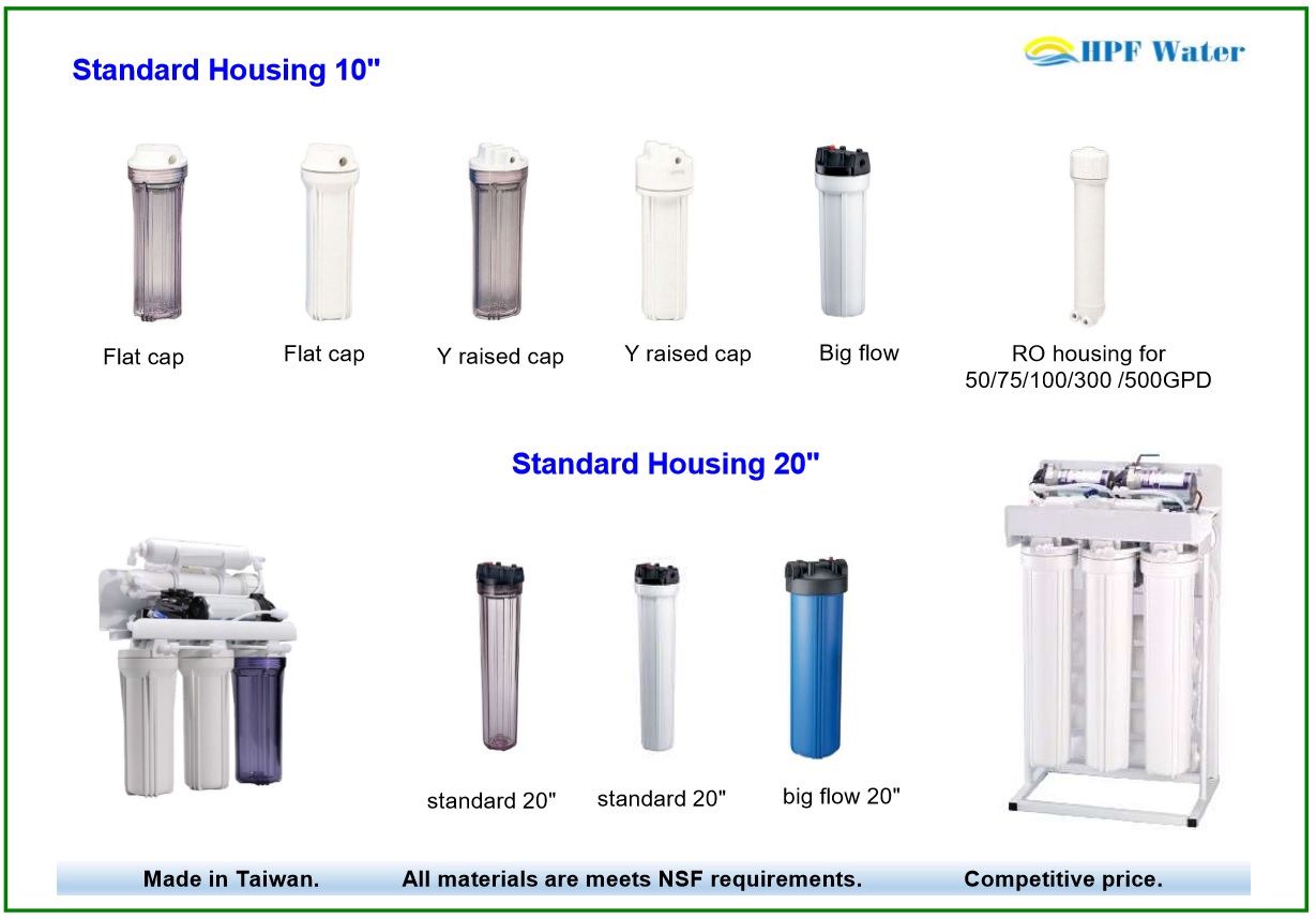 Housings for water purifier made in Taiwan Top Quality Competitive Price.